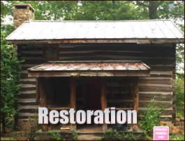 Historic Log Cabin Restoration  Marshall, North Carolina